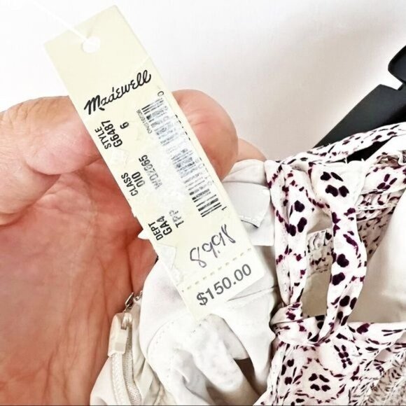 NWT Madewell Silk Convertible Halter Dress 6 Preppy Summer Classic - Picture 6 of 8